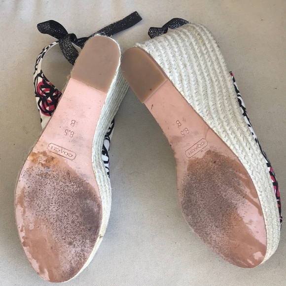 Coach MARITZA Signature Poppy Wedge Sandals - Picture 9 of 16